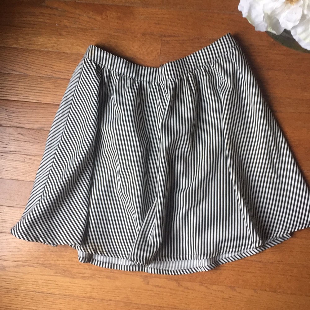 Striped circle skirt